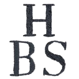 Rico Design Stick and Stitch Embroidery Kit - Pkg of 56, Black Alphabet H, B, & S