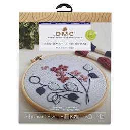 DMC The Designer Collection Eco Vita Embroidery Kit - Lunaria Flowers - back of packaging