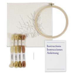 DMC The Designer Collection Eco Vita Embroidery Kit - Wheat Flowers - contents