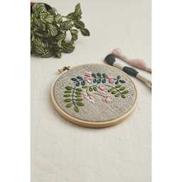 DMC The Designer Collection Eco Vita Embroidery Kit - Indigo Flowers