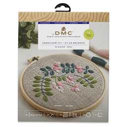 DMC The Designer Collection Eco Vita Embroidery Kit - Indigo Flowers - back of packaging