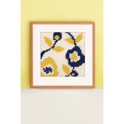 DMC Learning Tapestry Kit - finished example on display