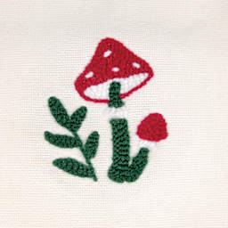 DMC Learning Punch Needle Kit - finished pattern close-up