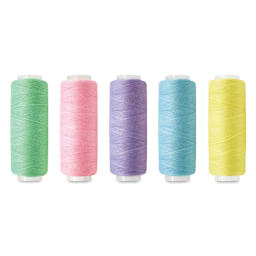 Needle Crafters Sewing Thread - Pastels, five spools