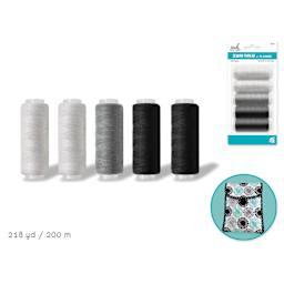 Needle Crafters Sewing Thread - Classic, 5 spools - with finished project