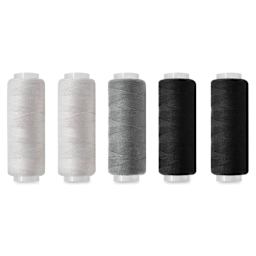 Needle Crafters Sewing Thread - Classic colors, five spools