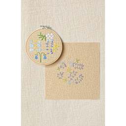 DMC Mindful Making Embroidery Duo Kit - Soothing Spring - finished example and pattern