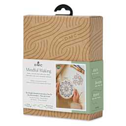 DMC Mindful Making Embroidery Duo Kit - Mandala - front of packaging, angled