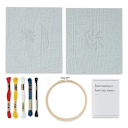 DMC Mindful Making Embroidery Duo Kit - Mellow Mimosa - contents