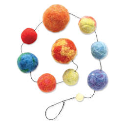 Friendly Loom Planets Felting Kit, finished kit