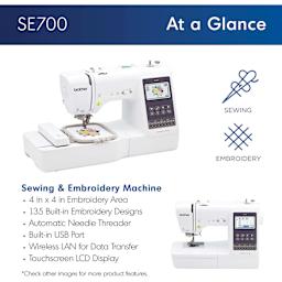 Brother SE700 Computerized Sewing and Embroidery Machine At A Glance
