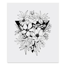 Velvet Coloring Posters: Modern Floral Frameable Wall Art, Page