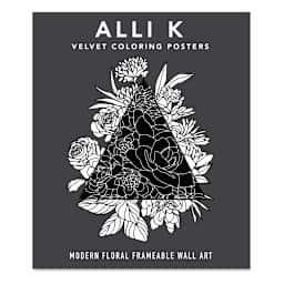Velvet Coloring Posters: Modern Floral Frameable Wall Art, Cover