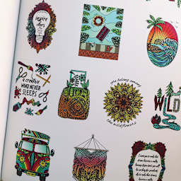 Dream in Color Coloring Book (included stickers)