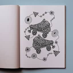 Dream in Color Coloring Book (roller skates)