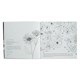 Bloom: A Flower Coloring Book (copyright page and practice page)