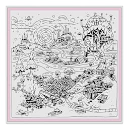 The Lost Forest Coloring Book, village in the forest