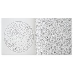 Magical Worlds Coloring Book - 10" x 10", 80 Pages, Sun and Moon