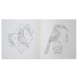 Magical Worlds Coloring Book - 10" x 10", 80 Pages, open