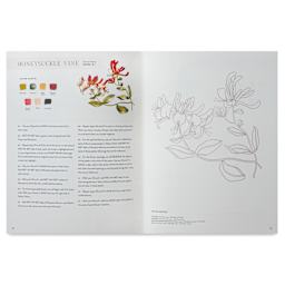Watercolor Workbook: Café in Bloom - 8-1/2" x 11", 88 Pages, Honeysuckle Vine