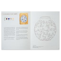 Watercolor Workbook: Café in Bloom - 8-1/2" x 11", 88 Pages, floral vase