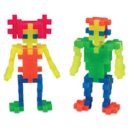 Plus-Plus Blocks - Set of 240, Neon (two neon figures)