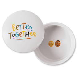 Fringe Studio Ceramic Trinket Box - Better Together (inside box)