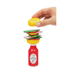 Professor Puzzle Burger Balance Game (Food themed piece in hand)