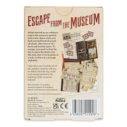 Professor Puzzle Escape from the Museum Game (Back of packaging)