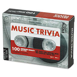 Professor Puzzle Mini Music Trivia Game (front of packaging, angled view)