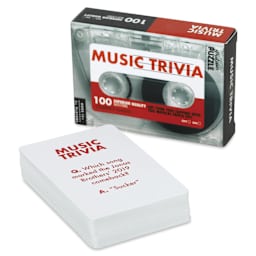 Professor Puzzle Mini Music Trivia Game (packaging and question card deck)
