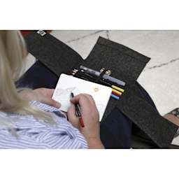 Three by Three JotBlock Travel Postcard Watercolor Pencil Set, woman drawing