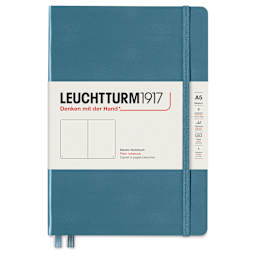 Leuchtturm1917 Blank Hardcover Notebook - Stone Blue, 5-3/4" x 8-1/4"