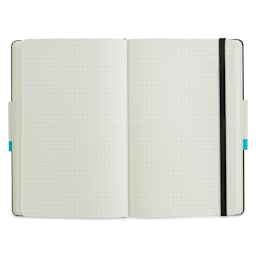 Moleskine Classic Expanded Hardcover Notebook - Dotted, Black, Large, 8-1/4" x 5" (open)