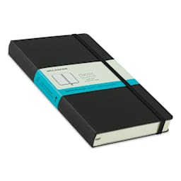 Moleskine Classic Expanded Hardcover Notebook - Dotted, Black, Large, 8-1/4" x 5" (side view)