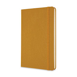 Moleskine Classic Leather Notebook - Amber Yellow, Large, Ruled, 5" x 8-1/4" (front)