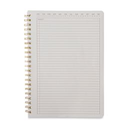 DesignWorks Ink Twin Wire Bound Crest Notebook, lined page 