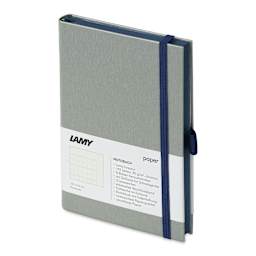 Lamy Hardcover Notebook - Ocean Blue, Grid, 4.1" x 5.8" (side view)