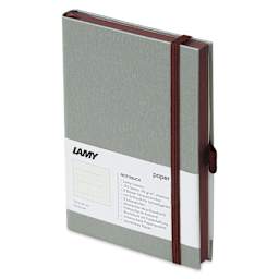 Lamy Hardcover Notebook - Dark Purple, Grid, 4.1" x 5.8" (side view)