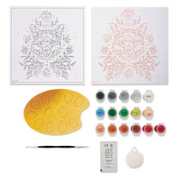 CreArt Pixie Cold Paint By Number Kit - Fox, contents