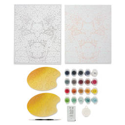 CreArt Paint by Number Kit - Polygon Tiger, contents