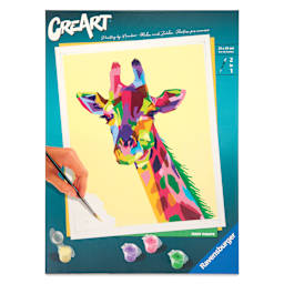 CreArt Paint by Number Kit - Funky Giraffe, front of package