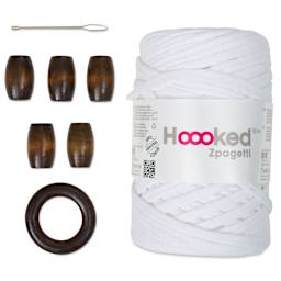 Hooked Zpagetti Macrame Hanging Basket Kit - White