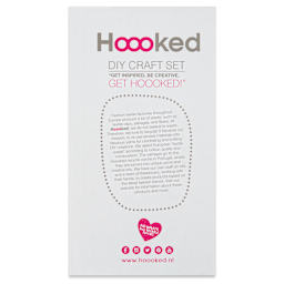 Hooked Zpagetti Macrame Hanging Basket Kit - Black, back of packaging