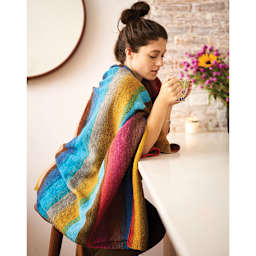 Lion Brand Mandala Yarn Cakes - finished shawl example