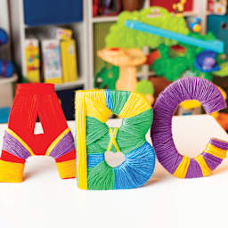 Lion Brand Crayola Yarn Box - Finished examples.