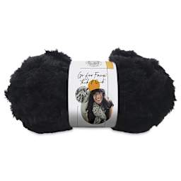 Lion Brand Go For Faux Thick And Quick Yarn - Black Panther, 24 yds