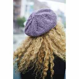 Finished hat made with Lion Brand Touch of Alpaca Yarn