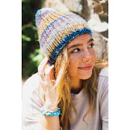 Lion Brand Mandala Watercolors Yarn (Beanie made with Mandala Watercolors Yarn)