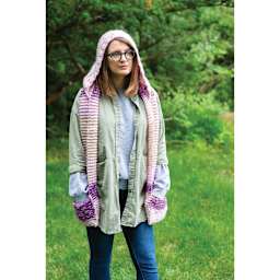 Lion Brand Mandala Watercolors Yarn (Hooded scarf made with Mandala Watercolors Yarn)
